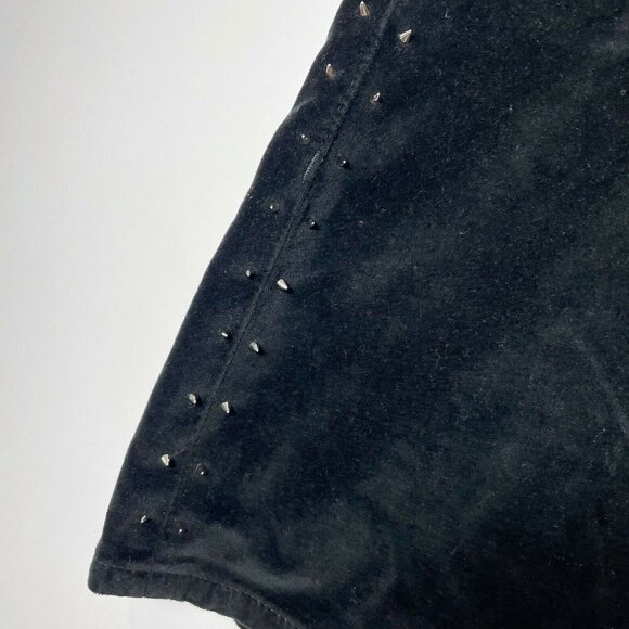 Hudson Jeans Womens Viper Mini Skirt Black Size 25 Velvet Studded 5 Pocket NWT - Picture 3 of 9